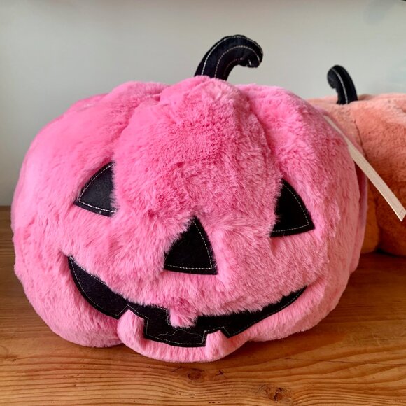 cupcakes & cashmere Other - NEW Cupcakes & Cashmere PINK Halloween Pumpkin Jack-O Lantern Pillow TikTok